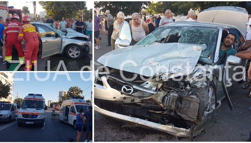Accident grav în Constanţa. Cinci persoane rănite, printre care şi un copil de doi ani