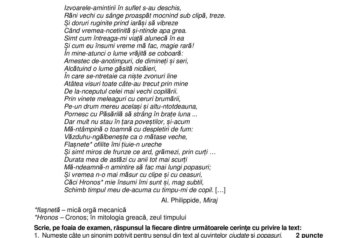 BAREM BAC 2017 Română. Iată rezolvările corecte la Română BAC 2017 toamnă