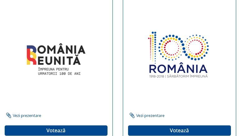 Vă place logo-ul Centenarului Marii Uniri de la 1918? De astăzi îl puteţi vota online