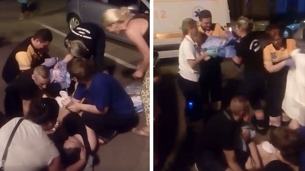 VIDEO. O româncă a născut în faţa blocului