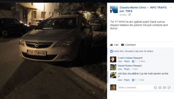 Gestul care i-a adus simpatia în rândul tuturor şoferilor: "RESPECT!"