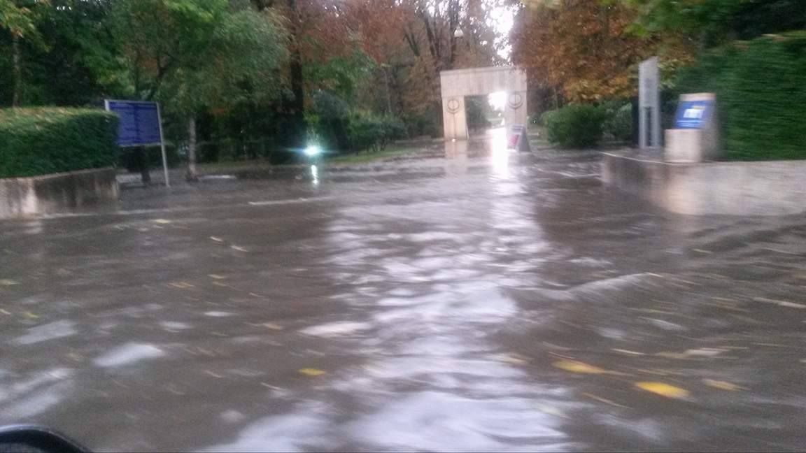 Centrul oraşului Târgu Jiu, SUB APĂ! Sirenele au dat alarma - FOTO & VIDEO