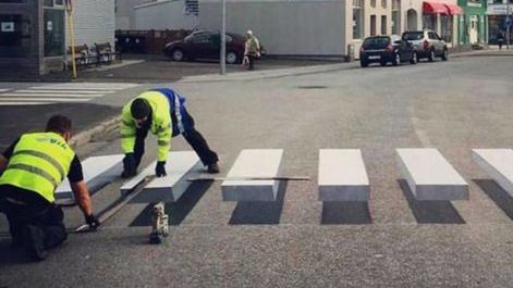 Treceri de pietoni 3D pentru a-i încetini pe șoferii vitezomani 