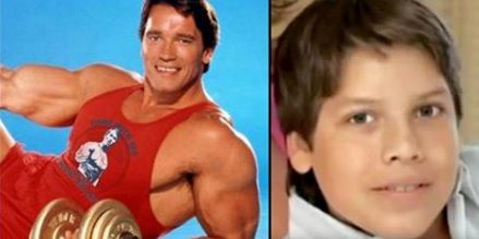 Ce bine seamănă cu tatăl lui tânărul de 20 ani pe care Arnold Schwarzenegger îl are cu o menajeră