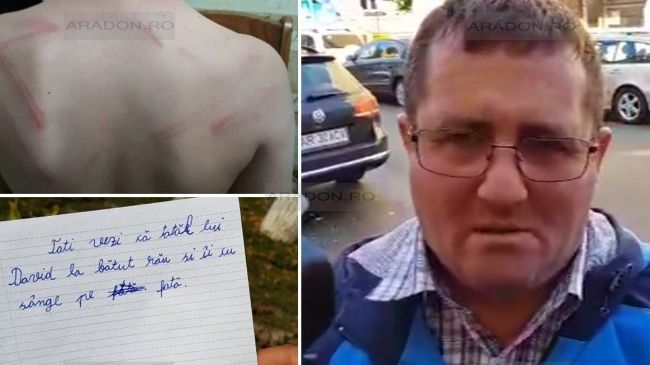 VIDEO. Un tată şi-a snopit în bătaie copilul pentru că nu a închis poarta