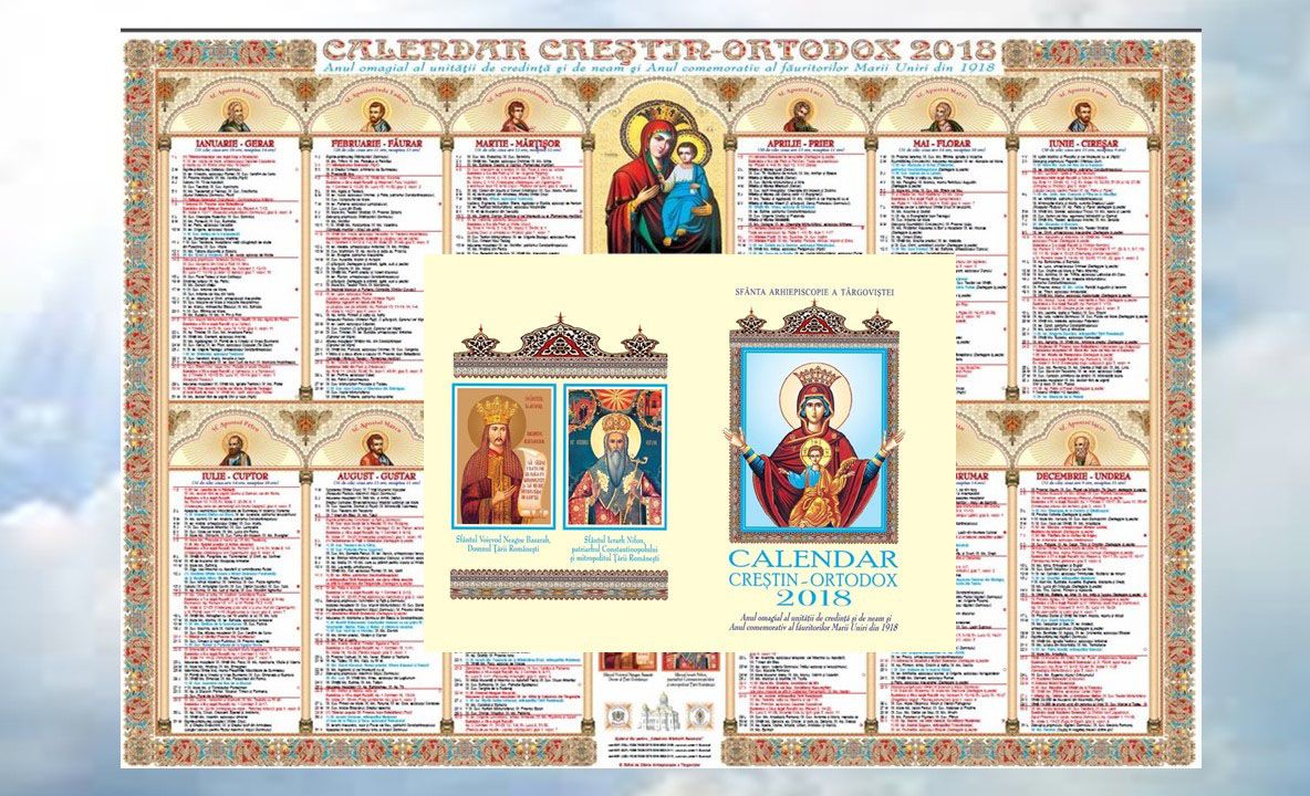 Calendarul bisericesc pentru anul 2018 a fost tipărit 