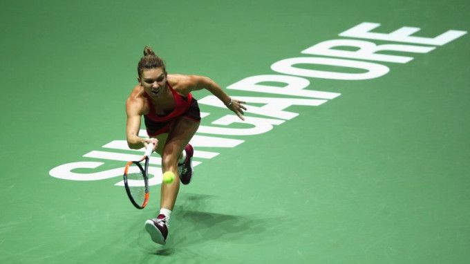 VIDEO. Turneul Campioanelor. LIVE Simona Halep-Caroline Wozniacki LIVE.Simona Halep, spre semifinale