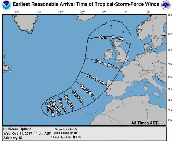 ALERTĂ: Furtuna tropicală Ophelia s-a transformat în URAGAN şi se îndreaptă spre EUROPA