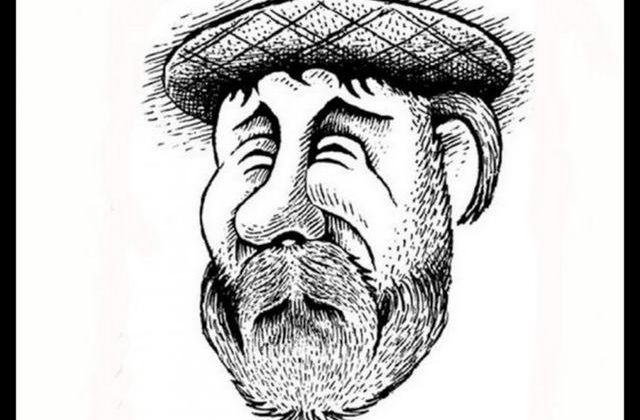În schiţa cu faţa unui bărbat neras se ascunde, de fapt, un câine. Un IQ ridicat l-ar găsi imediat