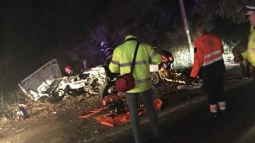 Impact violent pe o şosea din Galaţi: un mort şi un rănit