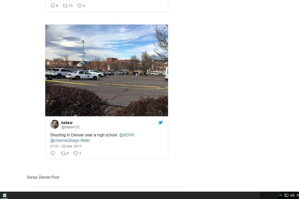 ATAC armat în parcarea unei școli din SUA. Există trei victime