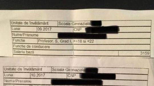 REVOLUŢIA FISCALĂ. Atenţie, profesori! Verificați-vă fluturașii de salariu, spune un cadru didactic