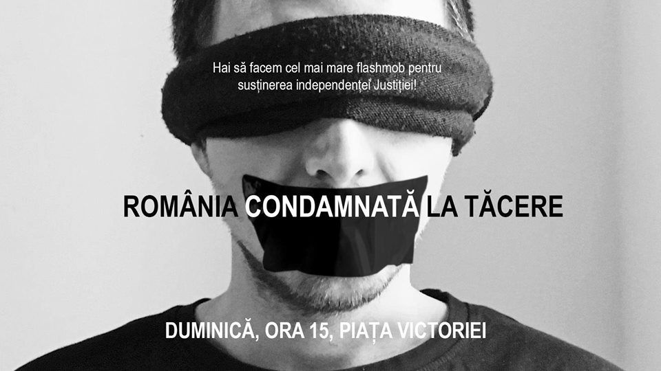 Un nou protest duminică, 17 decembrie, în Piaţa Victoriei: România condamnată la tăcere!