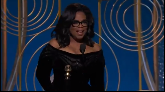Oprah Winfrey, prima femeie de culoare care a primit un Glob de Aur pentru întreaga activitate