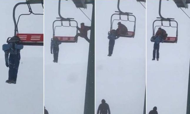 Momente dramatice în Alba. O tânără a rămas agăţată de telescaun