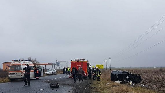 Accident mortal în Satu Mare: doi șoferi au rămas încarcerați