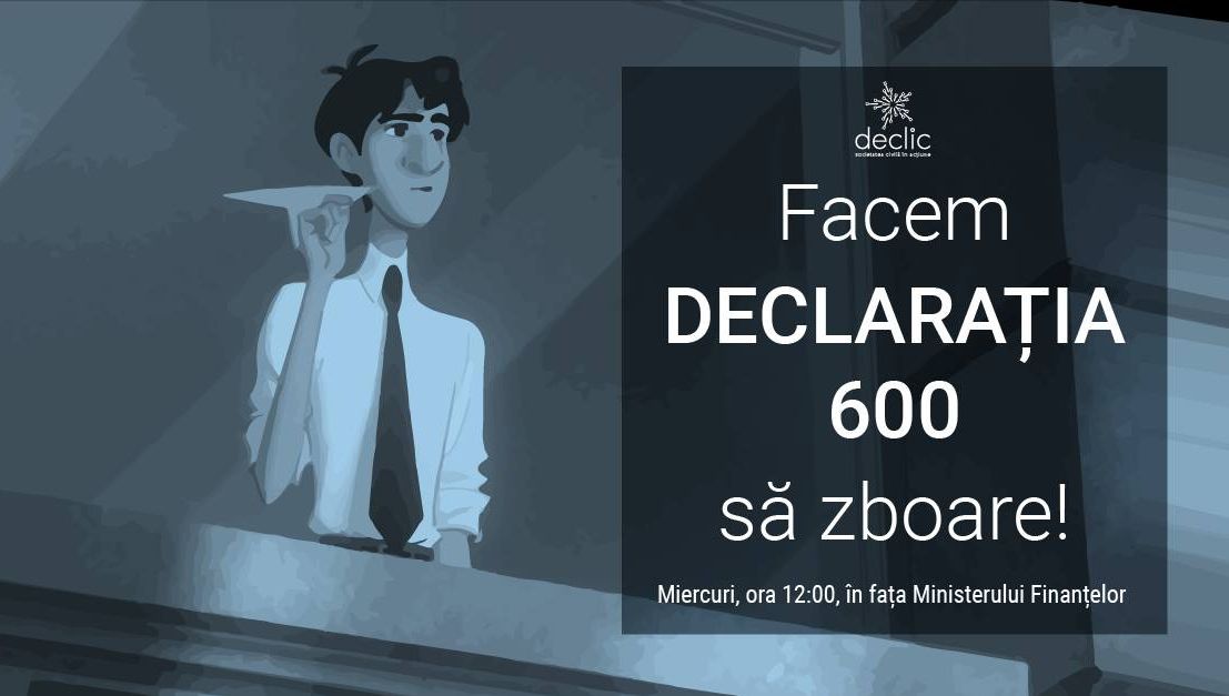 Avioane de hârtie din Formularul 600. Protest în faţa Ministerului de Finanţe. Când se întâmplă