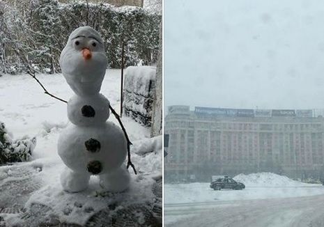 Firea mută zăpada în Piaţa Victoriei. Mobilizare pe Internet pentru un protest inedit, diseară