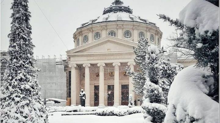 Ninsoarea devine abundentă în Bucureşti pe parcursul zilei de luni