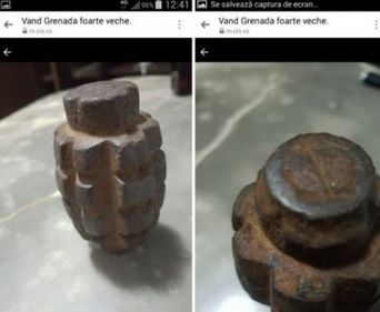 Anunţ şoc: "Vând grenadă foarte veche. Am lustruit-o puţin de rugină". Ce a păţit bărbatul după