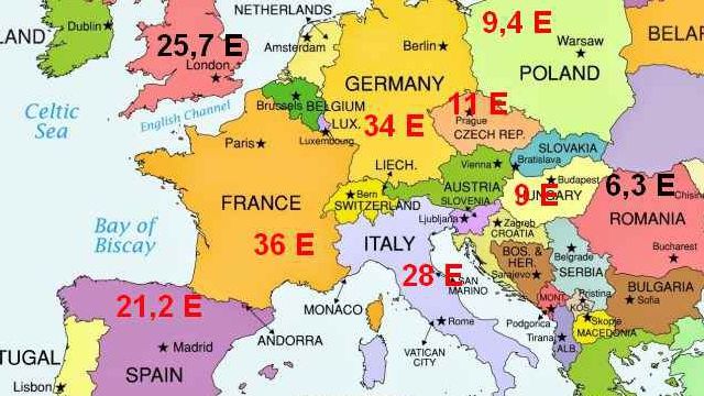 Câţi euro primeşti pe ora de muncă în fiecare ţară din Europa. HARTA SALARIILOR