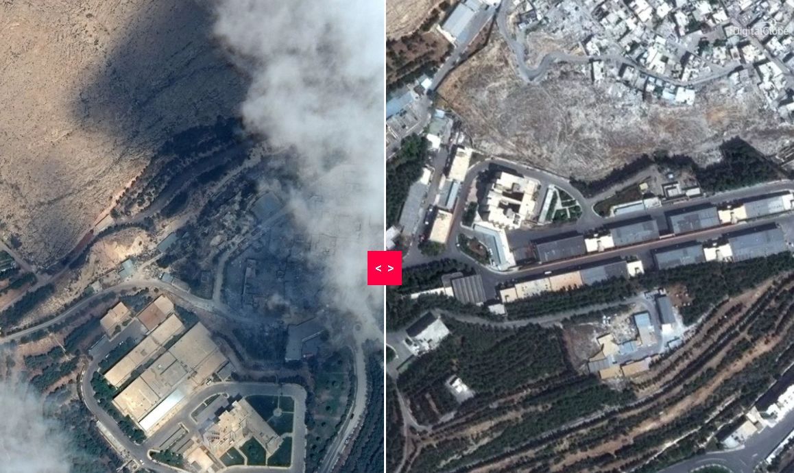 Înainte și după atacul din Siria! Imagini surprinse pe satelit 