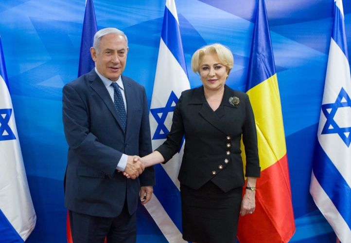 Viorica Dăncilă s-a întâlnit cu Benjamin Netanyahu. A zburat în Israel cu o aeronavă privată
