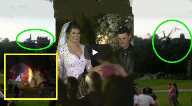 Mireasa s-a prăbușit cu elicopterul, dar nunta a mers mai departe