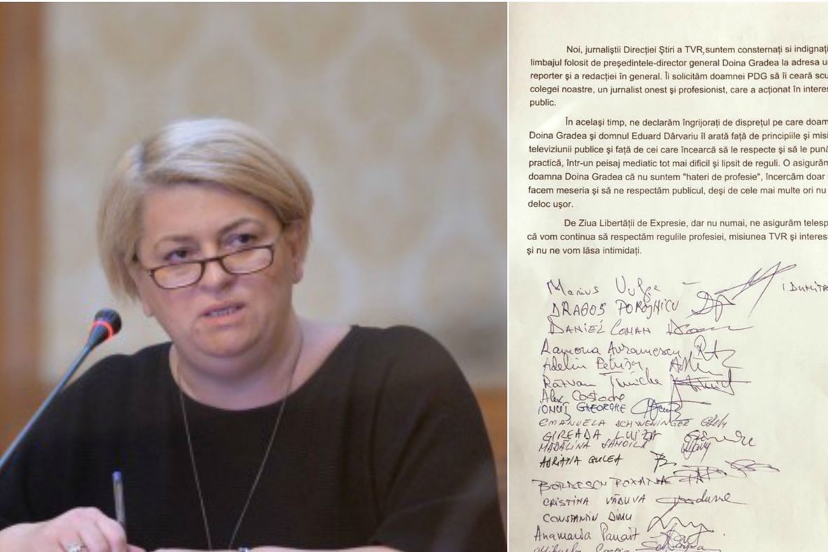 Jurnaliştii TVR contratacă în scandalul "cap de porc"! Ce-i cer Doinei Gradea 