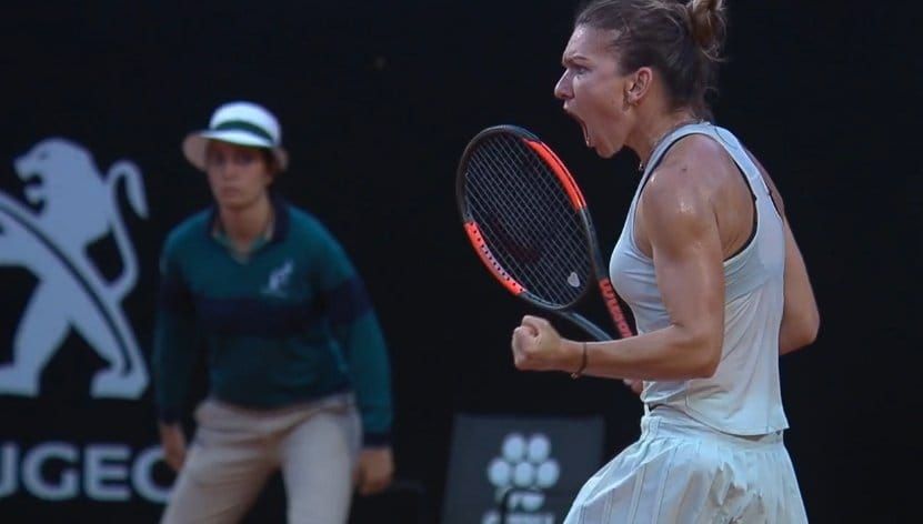 Halep, în finală la Roma, după ce a eliminat-o dramatic pe Sharapova