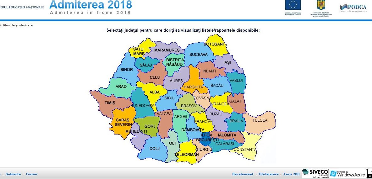 ADMITERE LICEU 2018. Ierarhia pe judeţe - mediile finale de admitere liceu 2018