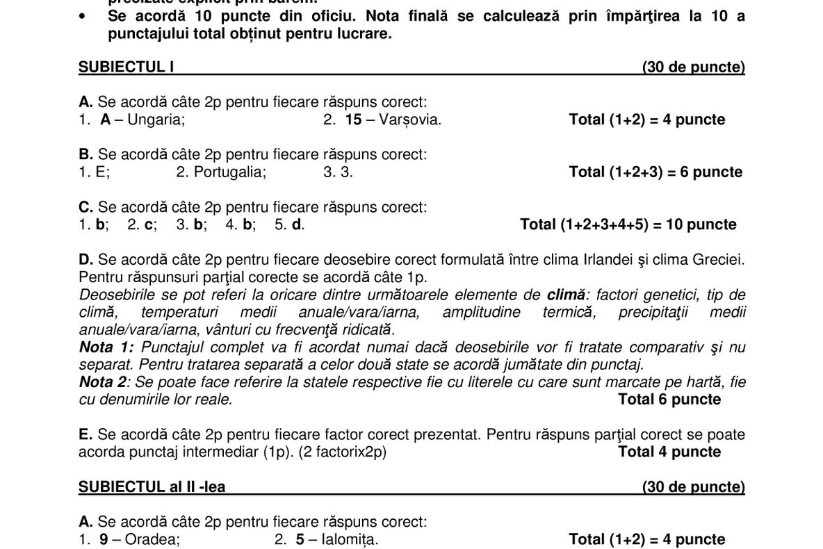 BAREM BAC 2018 - Geografie, Biologie, Anatomie, Chimie, Fizică, Informatică, Logică, Filosofie 