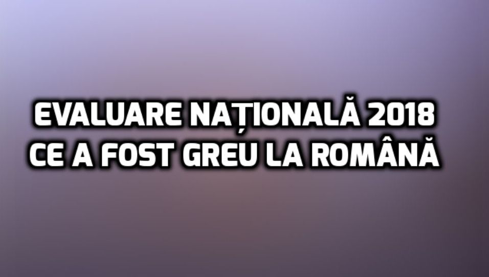 Baremul complet romana Evaluare Națională 2018. Edu.ro arată lucrarea perfectă