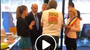 Firea și Halep înainte de momentul huiduielilor. Clipul ireal cu jumătate de milion de vizualizări