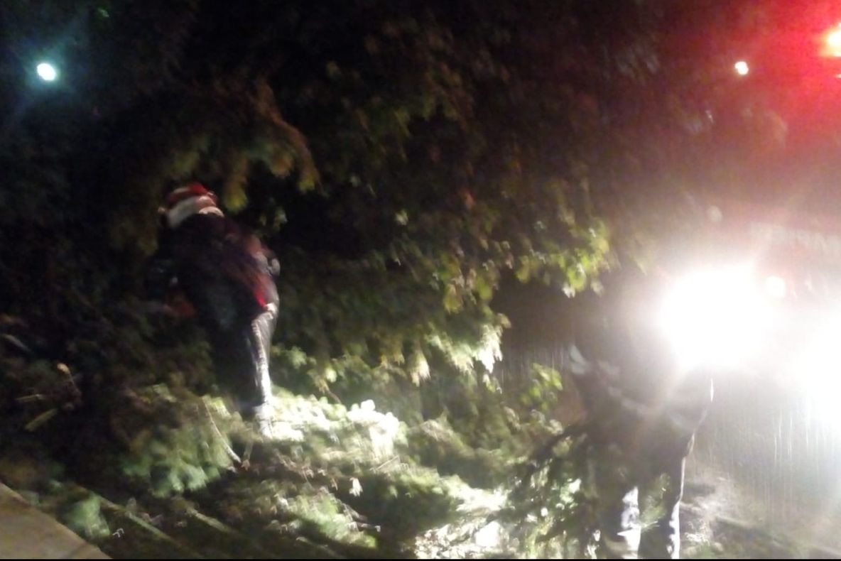 Furtună puternică la Râmnicu Vâlcea. Acoperișul unei benzinării, prăbușit peste mașini