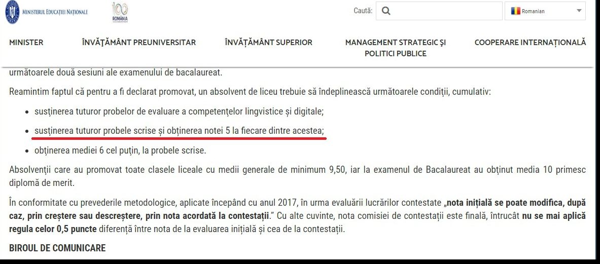 BAC 2018. Eroarea gravă făcut de Ministerul Educaţiei