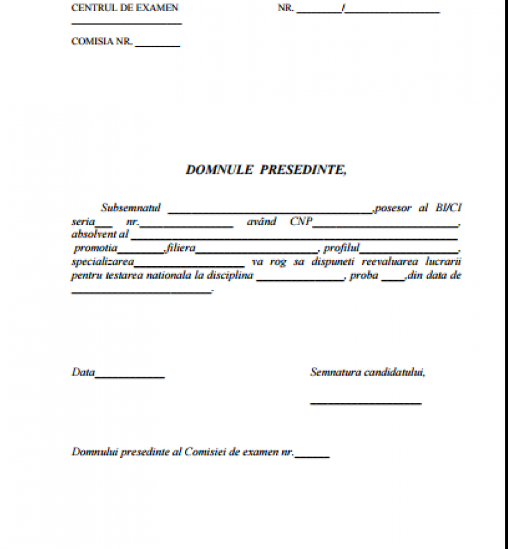 Rezultate Evaluare Nationala 2018. Descarcă de AICI cererea pentru contestaţii 