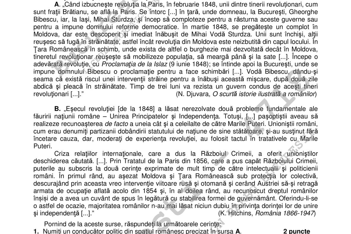 Subiecte BAC 2018 Matematica si Istorie. Barem corectare, rezolvări şi răspunsuri corecte