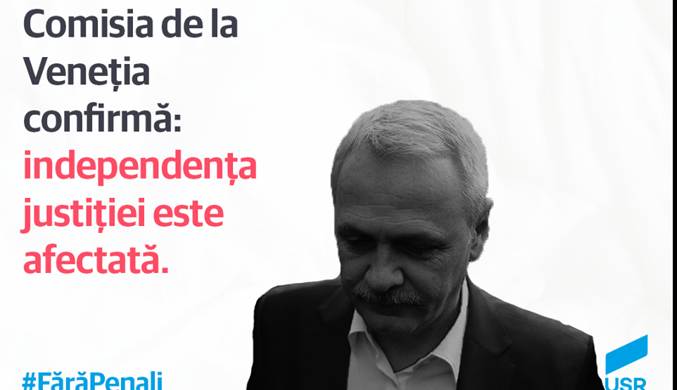 Care este planul USR dacă opinia Comisiei de la Veneția va fi ignorată