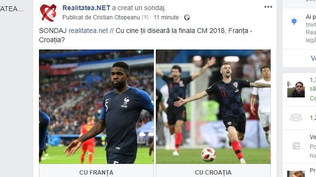 Campionatul Mondial de Fotbal 2018 // Franța sau Croația? Votează și tu!