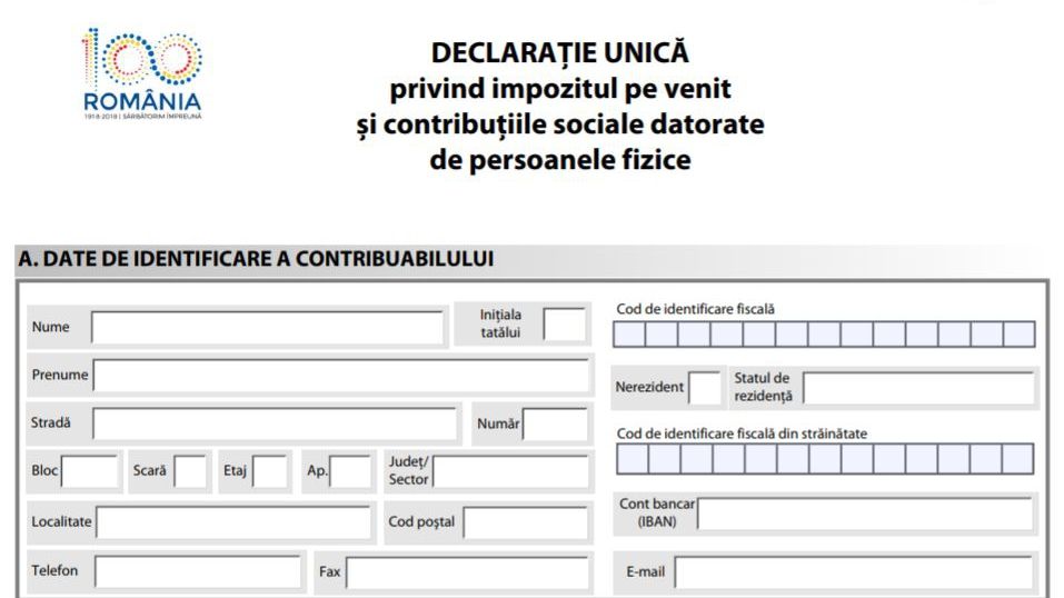 DECLARAȚIA UNICĂ. Atenție, formularul pentru declararea venitului trebuie depus până la această dată
