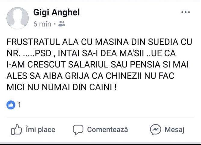 Postare șocantă a viceprimarului Alexandriei, Gică Anghel: „Chinezii nu fac mici numai din câini”