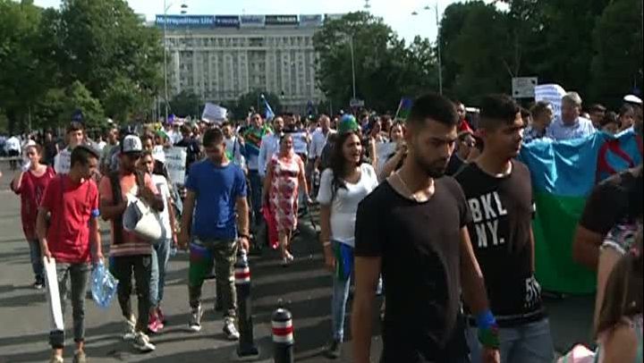 Protest anti-rasism în Bucureşti