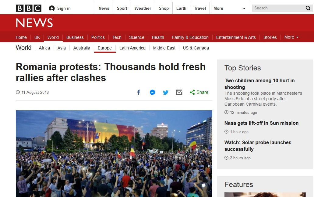 Așa se vede România în presa străină: "Declarație de război a Guvernului"