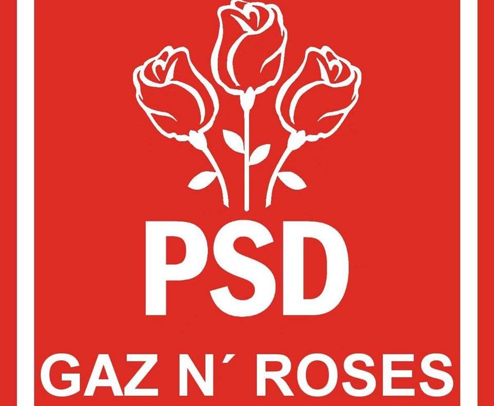 Cea mai buna parodie pentru sigla PSD, dupa proteste: ”Gaz'n Roses”