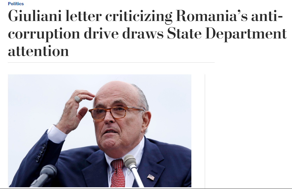 Giuliani aruncă încă o bombă! Cine e oficialul român cu care a vorbit?