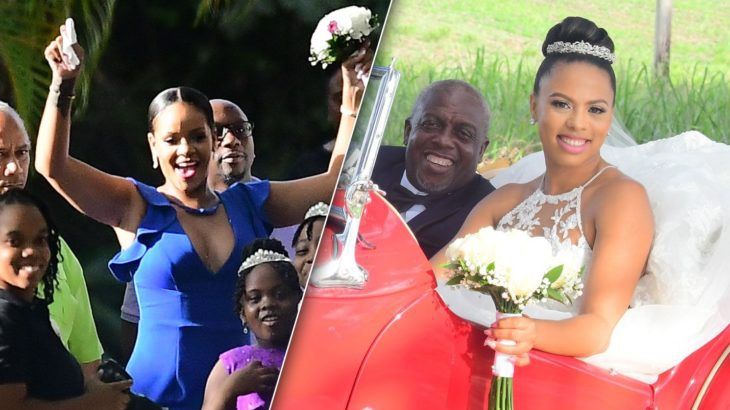 Rihanna s-a ferit să prindă buchetul de mireasă