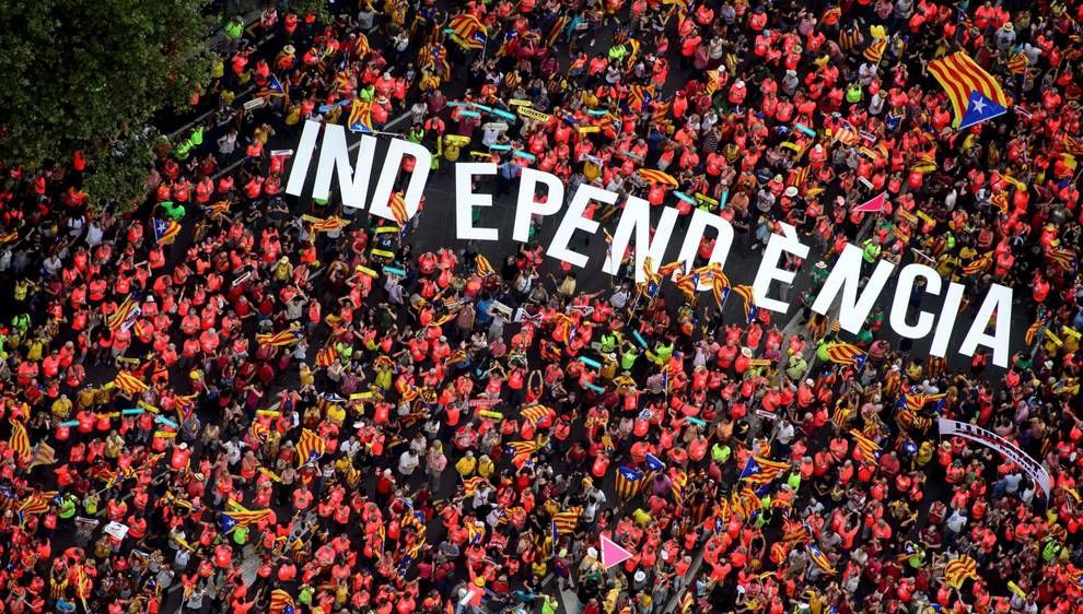 Un milion de oameni în stradă la Barcelona pentru susținerea independenței Cataloniei
