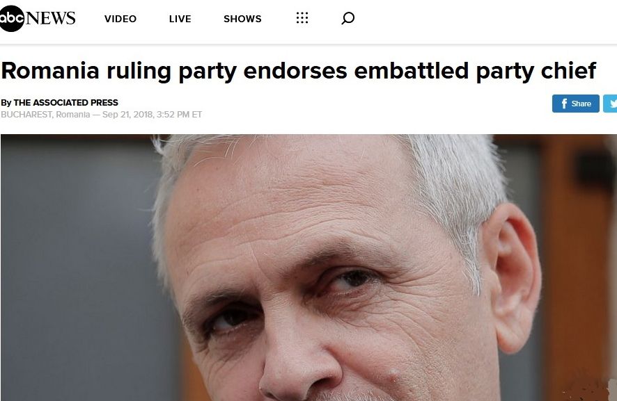 Presa străină: Dragnea, reconfirmat de PSD "în ciuda condamnării penale recente"