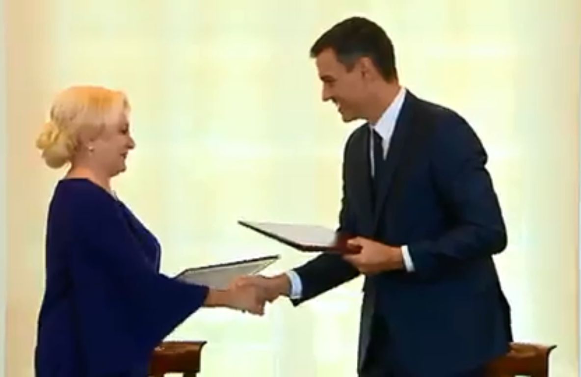 Viorica Dăncilă a fost primită de prim-ministrul Spaniei. Primele imagini